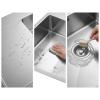 Pure.Sink Comfort Stainless steel sink with drainer, 86x52 cm, right-side faucet wing, PCM5086RT-02